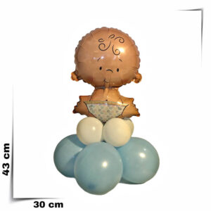 Composizione a palloncini centrotavola nascita bimbo