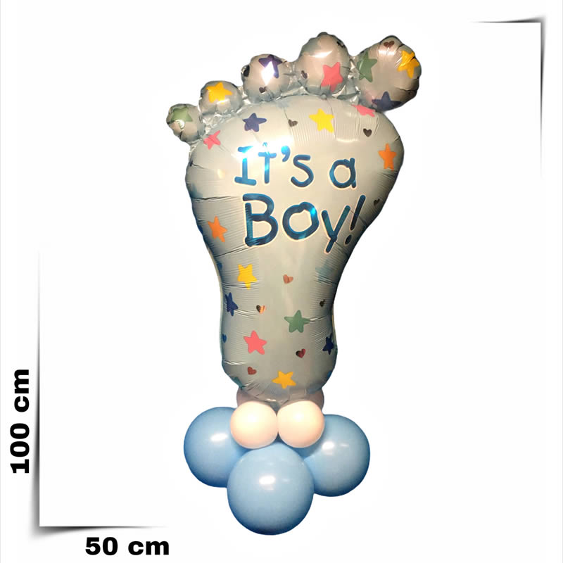 Composizione a palloncino nascita bimbo piedone Composizione a palloncino nascita bimbo piedone